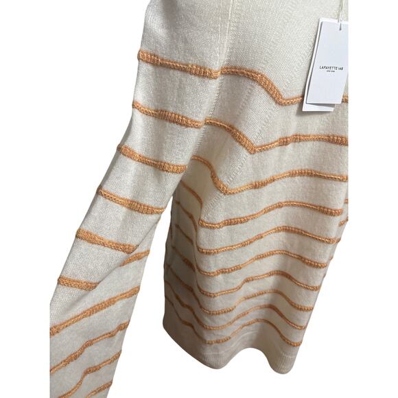 Lafayette 148 New York Cashmere Stripped Breton Sz 2X Stripped Luxurious Sweater - Picture 8 of 15